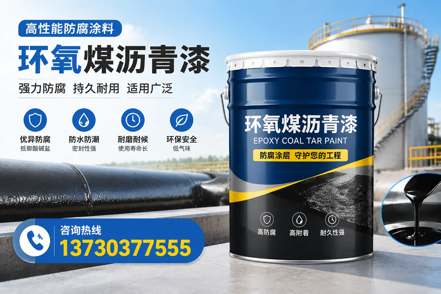 环氧煤沥青漆的耐久性分析，适合巨鹿的使用场景